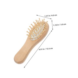 WOONEKY 2pcs Mini Wood Paddle Hair Brush for Hair Types Gentle Scalp Massage Comb for Thick Thin Portable and Convenient for Travel and Daily Use