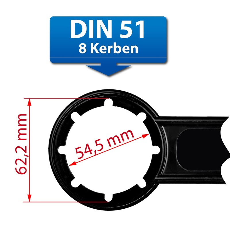 Double-sided DIN 51/61 canister key – your ideal helper for