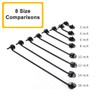Cabin Hook Gate Hook Lock Black,150mm Stainless Steel Heavy Duty