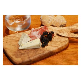 mirandasutairu "Cutting Board or Dish to" Driss Olive Round Board Handle 34 340x175x20 mm 700104