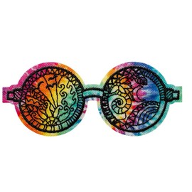 Mono Quick 08080 Hippie Glasses Appliqué, Iron-On Patch, Peace, Colourful, Batik