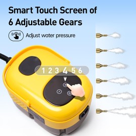 2500W Portable Steam Cleaner, Steam Shot Cleaner Handheld Steamer for Car Detailing, High Heat Cleaning Machine with Brush Heads for Bed Bugs Couch Furniture Kitchen Bathroom Grout and Tile