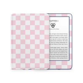 TACKY DESIGN Tacky Design Chessboard Skin for Kindle Colorsoft Skin 2024, Minimalist Checkered Vinyl Wrap, Premium 3M Decal Sticker for Full Surface Coverage (Light Pink & Baby Pink, ColorSoft (12th Gen, 2024))