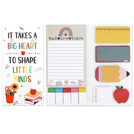 DTUIEUI Teachers Appreciation Graduation Gifts End of Year Back To School Thank You Christmas Stocking Stuffers Retirement Thanksgiving Goodbye Gifts Sticky Note Set Present for Best Teacher Women Men