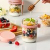 LANDNEOO 6 Pack Overnight Oats Containers with Lids and Spoons,