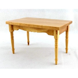 Melody Jane Dollhouse Miniature Kitchen Dining Room Furniture Oak Rectangular Table