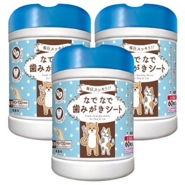 Honda Yoko Nadefuku Nadeteku Toothpaste Sheet, 60 Pieces, Set of 3, Dogs