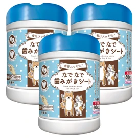 Honda Yoko Nadefuku Nadeteku Toothpaste Sheet, 60 Pieces, Set of 3, Dogs