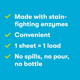 ECOS Laundry Detergent Sheets Vegan, No Plastic Jug, No Mess & Liquid Free - Laundry Sheets in Washer - Hypoallergenic, Plant Powered Laundry Detergent Sheets - Free and Clear - 100 Sheets (Pack of 1)