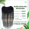 Weft Hair Extensions Human Hair 18 Inch Natural Black to