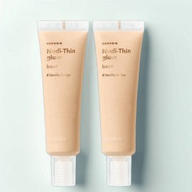Hanskin Nudy Thin Glow Base 30ml, Vanilla Beige No. 20~22, 2 pcs. / 한스킨 누디 씬 글로우 베이스 30ml, 바닐라 베이지 20~22호, 2개
