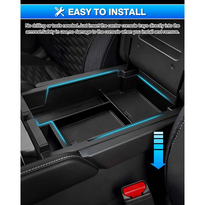 Karltys Center Console Organizer for 2022-2025 2026 Nissan Pathfinder, ABS