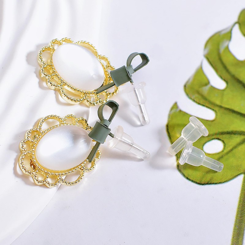 Silicone Earring Backs, Full Cover, 20PCS Clear Earring Backs Replacements,