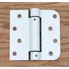 Spring Self-Closing Hinges, 4 Inch Square with 5/8 Inch White