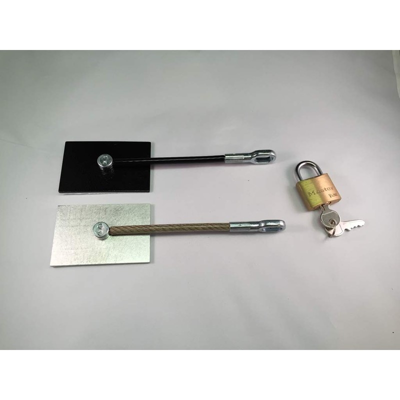 Marinelock Black & Gray (Two Tone) Refrigerator Lock with Padlock