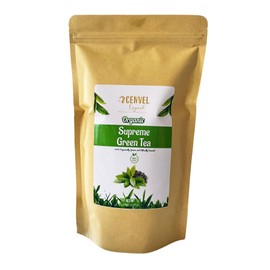 CENVEL® Organic Supreme Loose Green Tea Leaves | 100% Pure Natural Green tea | Single Estate Tea | Premium Large-Leaf Green Tea | Rich in Antioxidant (350g, Organic Green Tea)