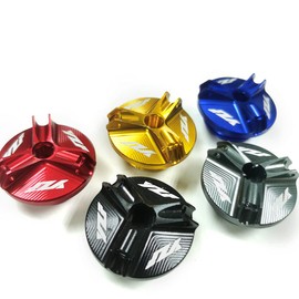 Grey Motorcycle Aluminum CNC Engine Oil Filler Plug Fill Cap Plug Screw Compatible With Yamaha YZF R6 1999-2016 YZF R3 R25 2015-2019 YZF R1M 2015 R1 LE 2002-2012 R1 1998-2015