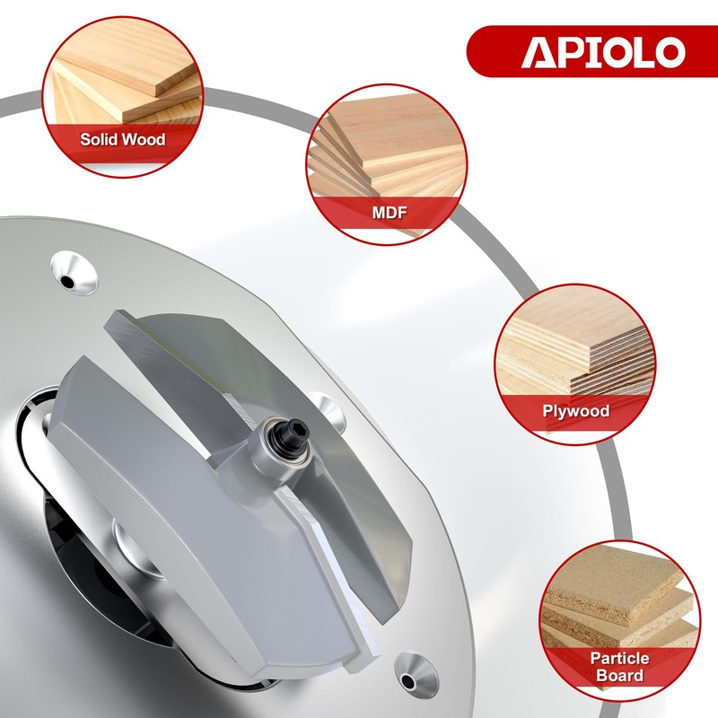 APIOLO Professional Bevel Raised Panel Router Bits 1/2 Inch Shank