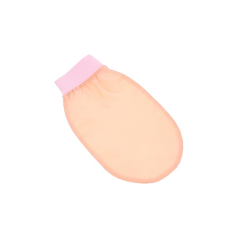 Guantes Exfoliantes de Baño de Seda Imitada Rosa para el