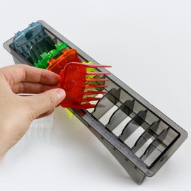 BESTOYARD Limit Comb Storage Box Clipper Guard Holder Clipper Organizer Clipper Storage Case Guide Comb Storage Case Barber Shop Consumables Fade Clipper Guard 10 Grids for Barber Shop