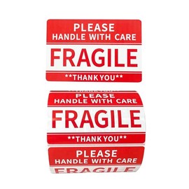 Fragile Stickers for Shipping,3in x 2in Ffragile Stickers for Moving,500Pcs/Roll