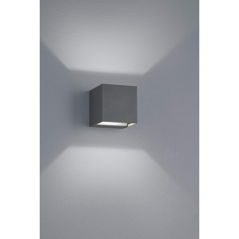 Trio Leuchten Adaja 226860242 LED Außen Wandleuchte, Aluminium, 2 x
