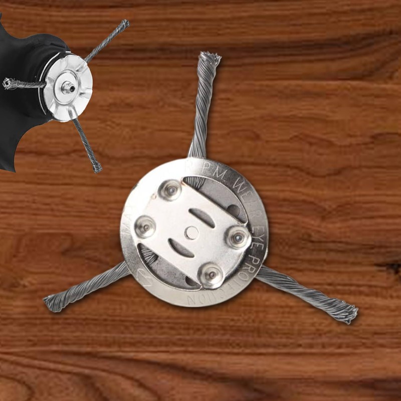 Steel Wire Wheel Grass Trimmer | String Cutter 6 Inch