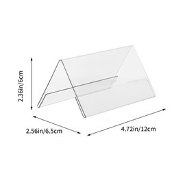 Operitacx 5 Pack Acrylic Name Plate for Desk 12x6cm Clear Holder PVC Tent Acrylic Panels Sign Frame Office Business Conference Meeting Room School Display
