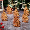 Faccito 6 Pieces Christmas Place Name Settings Freestanding Wooden Christmas