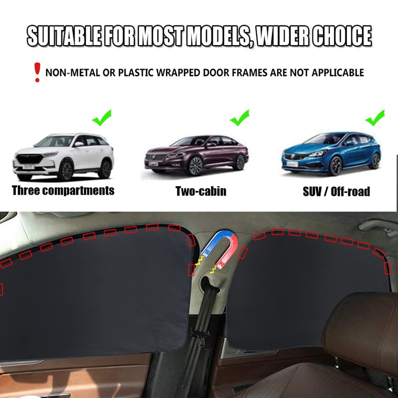 XCBYT Car Window Shades - 4 Pack Car Window Covers