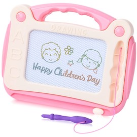 OSDUE Toddler Learning Toys for Little Girl Boy, Coloring Magnetic Drawing Board Erasable Doodle Sketch Pad with Stampers Cards, Birthday Travel Toys for 3 4 5 6 Years Kid