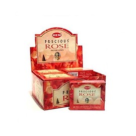 Hem Red Rose Fragrance Incense Cones Indian Dhoop 12 Pocket