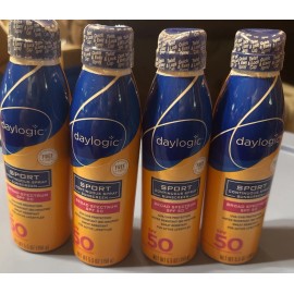 Daylogic Lot of 4 Day logic Sport Broad Spectrum SPF 50 Sunscreen Spray 5.5 Fl OZ Sealed