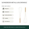 2 x Hofmeister® whisks, 100% plastic-free cooking and baking, natural
