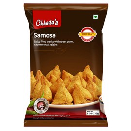 Chheda's Samosa - Crispy Spicy Snack - With Spicy Mixture Filling - Ready to Eat Food - Indian Namkeen 170g (Pack of 4)