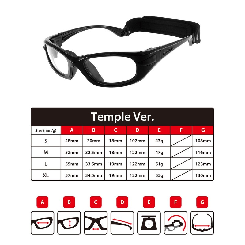 PROGEAR Eyegard S1010 Sports Eyegard, Temple Version, S Metallic Blue