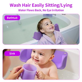 Portable Shampoo Bowl, Hair Washing Tray for Sink at Home, Hair-Washing Station Shampoo Basin for Kids, Children, Toddlers, Teens, Bedridden, Disabled, Injured, HairWash Tub for Dreadlocks
