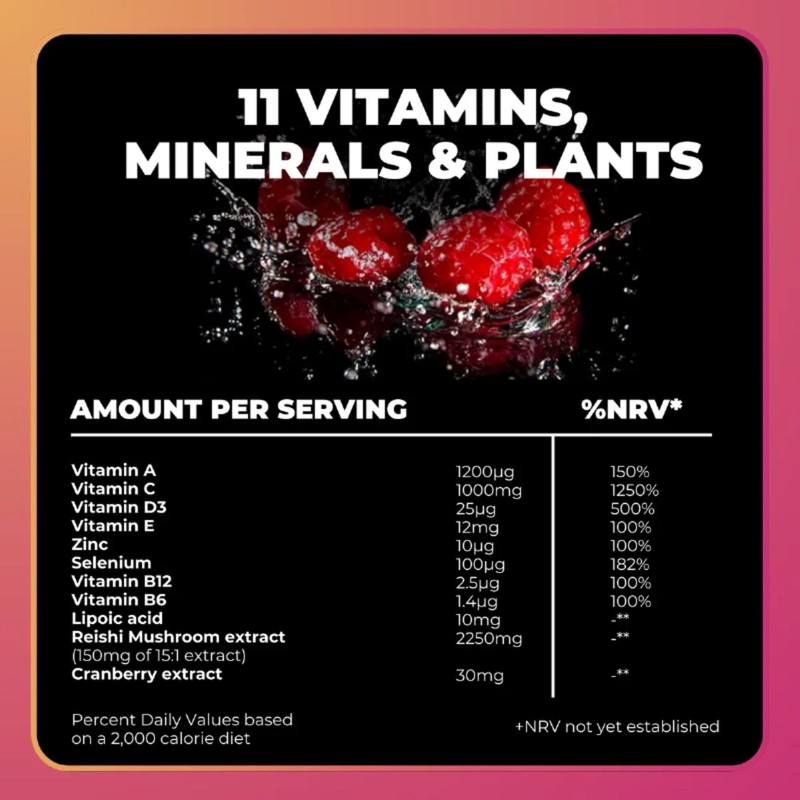Tonic Health Daily Immunity Tablets - 4-in-1 Effervescent Multivitamins, Minerals