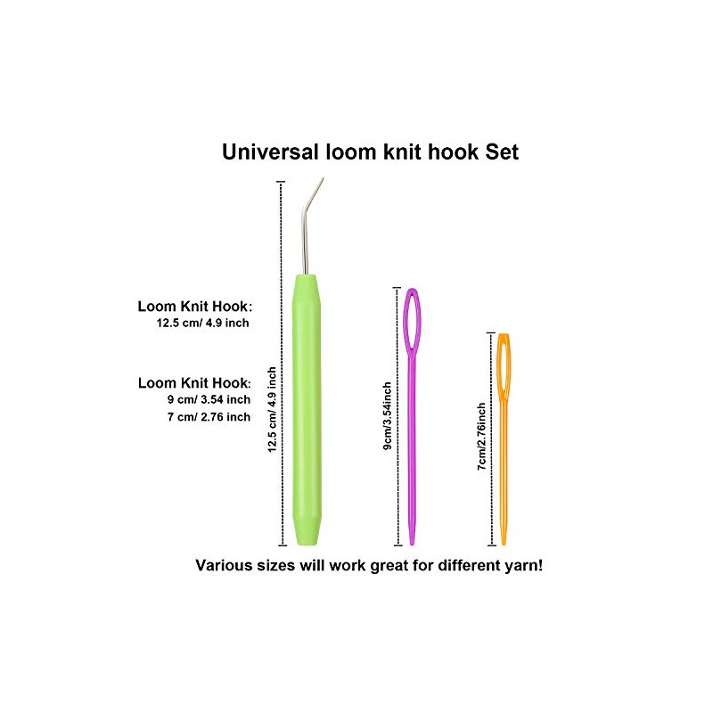 WILLBOND Knitting Loom Hooks, Crochet Hook Set, 6 Pcs Green