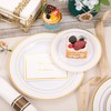WDF Partyware 350Piece Gold Plastic Dinnerware Set for 50 Guests
