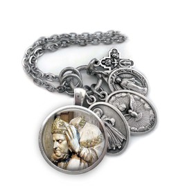 St. Denis of Paris Necklace, Keychain or Clip, Confirmation Patron Saint