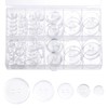 100 Pcs Clear Buttons, Buttons 2 Hole 5 Sizes of