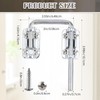 Hicarer 4 Pcs Sliding Glass Door Lock French Door Latch