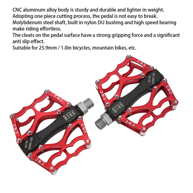 1 Pair Mountain Bike Pedals Aluminum Alloy High Speed Bearing