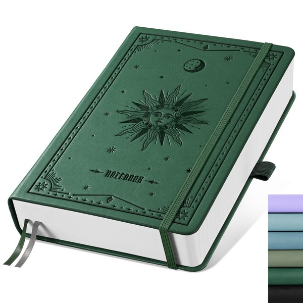 EMSHOI Lined Journal Notebook, 320 Numbered Pages, A5 College Ruled