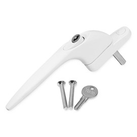 Yale uPVC Universal Window Handle Inline Locking Espag Double Glazing White 40mm