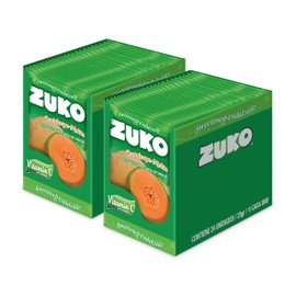 ZUKO Cantaloupe Instant Powder Drink, 24 Individual Bags 0.9 Oz, No Sugar Needed (Pack of 2)