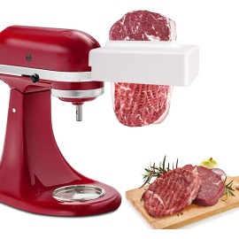 Slltto Meat Tenderizer for Kitchenaid Cuisinart Stand Mixer with Stainless Gears, White