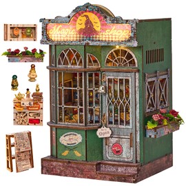 BookTop DIY Miniature Booknook Kit, Dollhouse Tiny House Model Build Bookshelf Decor,with LED Light，for Adults and Teens，Gifts for Family, Friends（Magic Store）