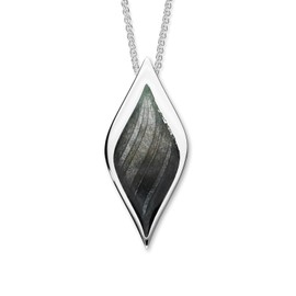 ORTAK 925 Sterling Silver Handmade Necklaces Firefly Charcoal Textured Colour Hot Glass Enamel Designer Designed Pendant Necklace Scottish Celtic Fine Jewellery of Scotland for Women